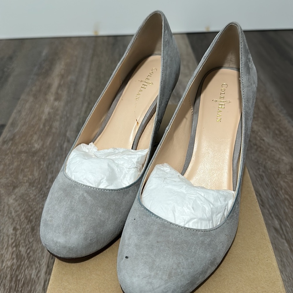 Cole Haan Suede Wedge with box